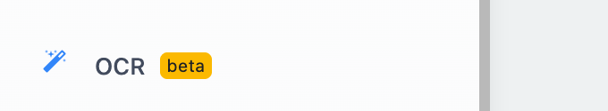 EagleOwl sidebar menu with OCR item and beta badge